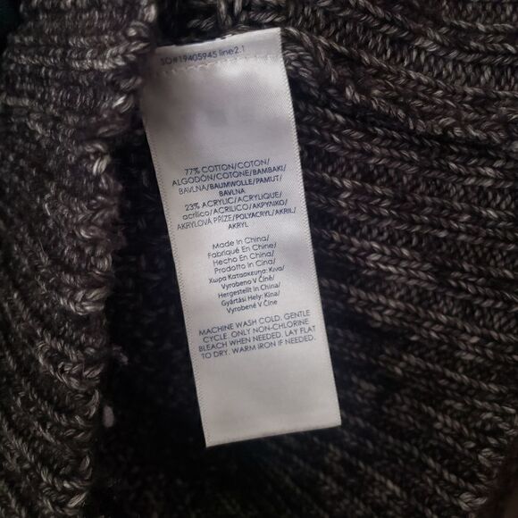 Chaps Gray Knit Pullover Sweater L - Picture 6 of 7